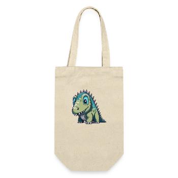 Friendly Dino - Gift Bag for Bottles - nature - Front