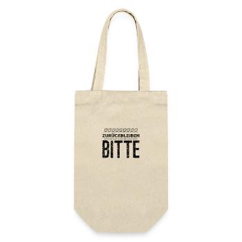 Vorsicht - Geschenkbeutel für Flaschen - Natur - Vorne