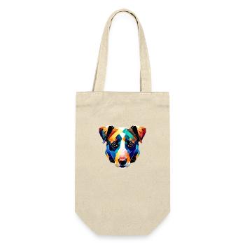Hunde Hundebesitzer Schäferhund Hundehalter Hund - Geschenkbeutel für Flaschen - Natur - Vorne