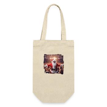 Père Noël de fête - Père Noël sur la piste de danse - Sac à bouteille - nature - Devant