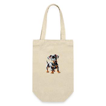 Doberman dog Doberman puppy Doberman trainer - Gift Bag for Bottles - nature - Front