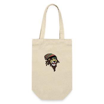 Löwe mit Dreadlocks Rastafari - Geschenkbeutel für Flaschen - Natur - Vorne