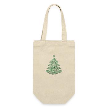 Stylized Christmas Tree - Gift Bag for Bottles - nature - Front
