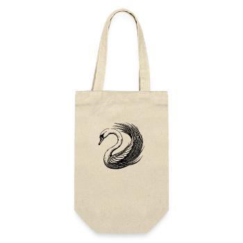 Elegant ornate swan with wings - Gift Bag for Bottles - nature - Front