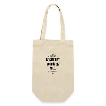 beichten ist gut für die Seele - Geschenkbeutel für Flaschen - Natur - Vorne