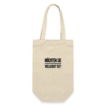 möchten sie vielleicht Tee? - Geschenkbeutel für Flaschen - Natur - Vorne