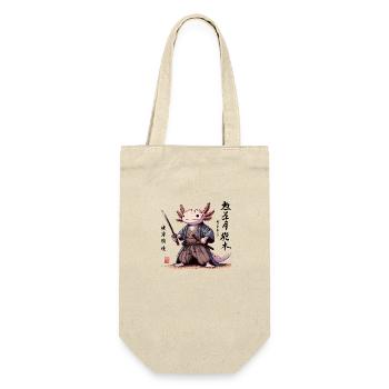 Axolotl Samurai Japanese Art Style - Gift Bag for Bottles - nature - Front