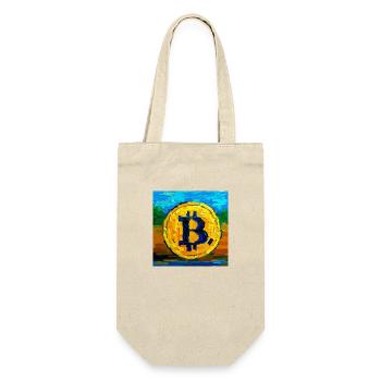 Van Gogh Bitcoin - Geschenkbeutel für Flaschen - Natur - Vorne