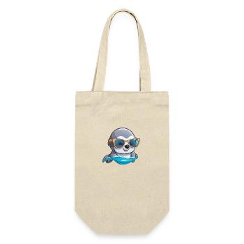 Little cute dolphin wearing sunglasses. - Gift Bag for Bottles - nature - Front