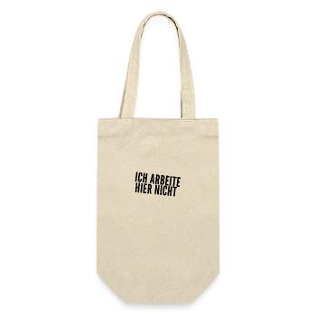 ich arbeite nicht hier - Geschenkbeutel für Flaschen - Natur - Vorne