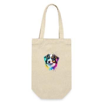Puppy Dog Owner Australian Shepherd - Gift Bag for Bottles - nature - Front