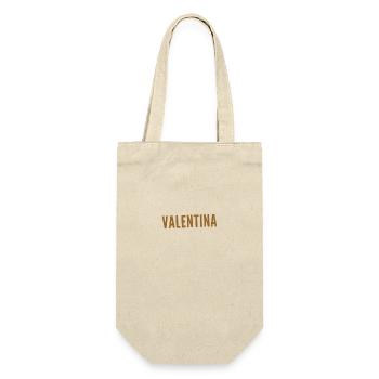 vor dir steht eine Valentina - Geschenkbeutel für Flaschen - Natur - Vorne