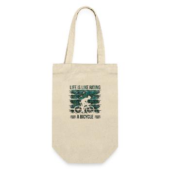 bike bicycle cycle lifestyle healthy transport - Gift Bag for Bottles - nature - Front