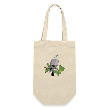 Vogel - Geschenkbeutel für Flaschen - Natur - Vorne