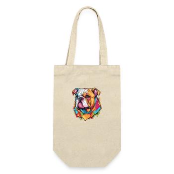 English Bull Dog - Gift Bag for Bottles - nature - Front