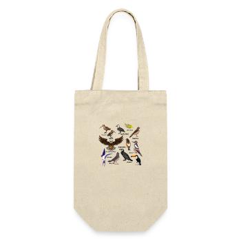 Vogel-Set - Geschenkbeutel für Flaschen - Natur - Vorne