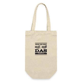 ich bremse - Geschenkbeutel für Flaschen - Natur - Vorne