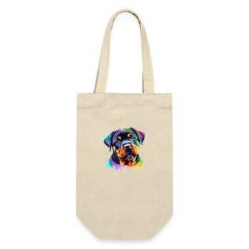 Dog Puppy Rottweiler Rottweiler Puppy Dogs - Gift Bag for Bottles - nature - Front