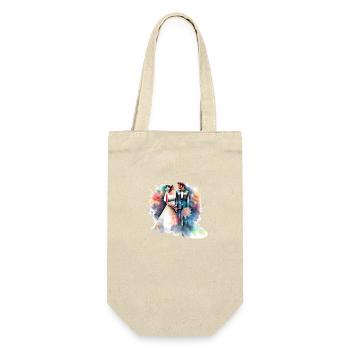 Jeunes mariés, mariée, marié, mariage, couple de mariage - Sac à bouteille - nature - Devant