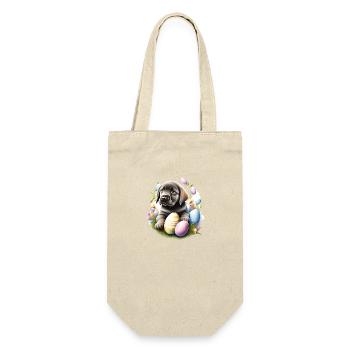 Ostern Labrador Hundewelpe Labrador Retriever - Geschenkbeutel für Flaschen - Natur - Vorne