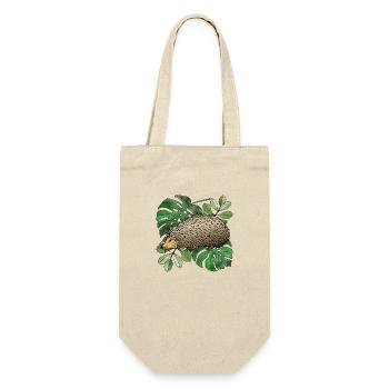 Igel - Geschenkbeutel für Flaschen - Natur - Vorne