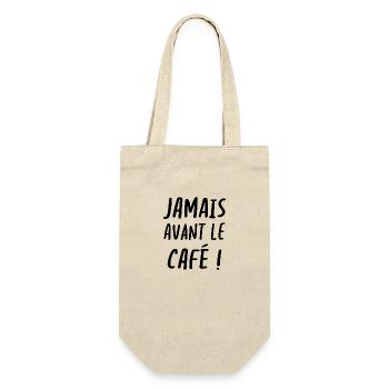 Jamais avant le café - Sac à bouteille - nature - Devant