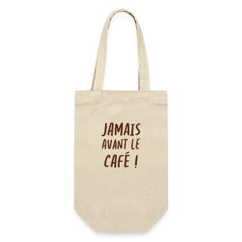 Jamais avant le café - Sac à bouteille - nature - Devant