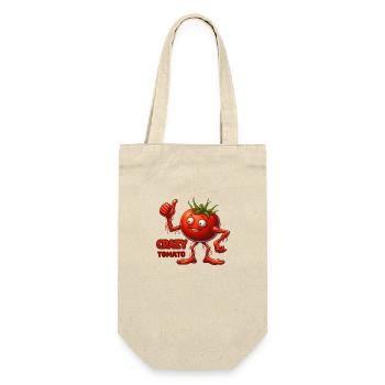 Crazy Veggies: Horror Tomato and Thumbs Up - Gift Bag for Bottles - nature - Front
