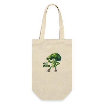 Crazy Veggies: Broccoli Calisthenics Pro Thumbs Up - Geschenkbeutel für Flaschen - Natur - Vorne