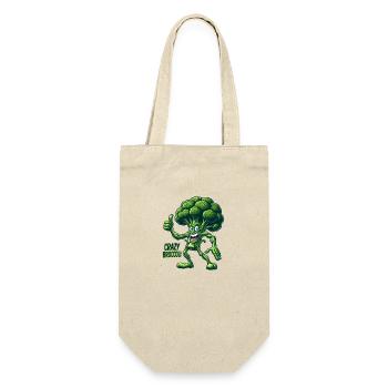Crazy Veggies: Broccoli Bodybuilder Pro Thumbs Up - Gift Bag for Bottles - nature - Front