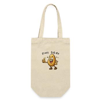 Crazy Veggies: Potato thumbs up - Geschenkbeutel für Flaschen - Natur - Vorne