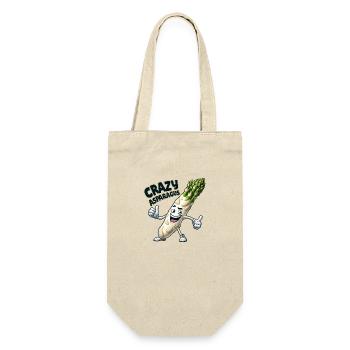 Crazy Veggies: Asparagus Bodybuilder Pro Thumbs Up - Geschenkbeutel für Flaschen - Natur - Vorne