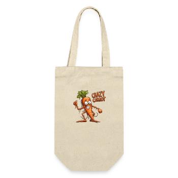Crazy Veggies: Carrot Thumbs Up - Geschenkbeutel für Flaschen - Natur - Vorne