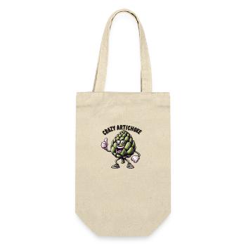 Crazy Veggies: Artichoke Thumbs Up - Geschenkbeutel für Flaschen - Natur - Vorne