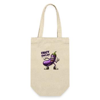 Crazy Veggies: Hairy Eggplant Thumbs Up - Geschenkbeutel für Flaschen - Natur - Vorne