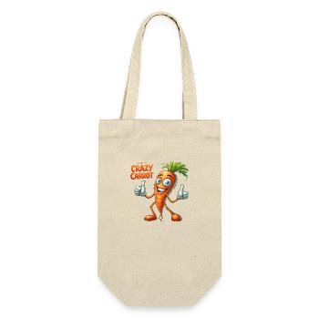 Crazy Veggies: Young Carrot Thumbs Up - Geschenkbeutel für Flaschen - Natur - Vorne