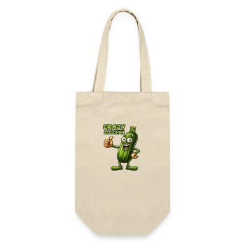 Crazy Veggies: Zucchini Thumbs Up - Geschenkbeutel für Flaschen - Natur - Vorne