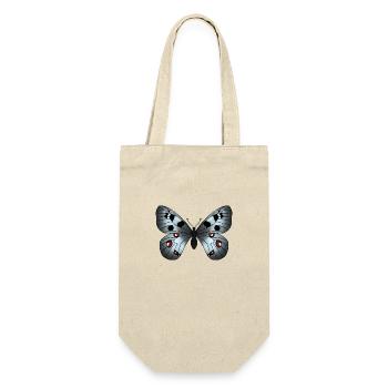 Schmetterling grau - Geschenkbeutel für Flaschen - Natur - Vorne