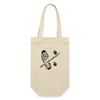 Who walks with the dog! for dog lovers 🐕 - Gift Bag for Bottles - nature - Front