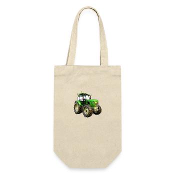 Modern Tractor Tractor - Gift Bag for Bottles - nature - Front