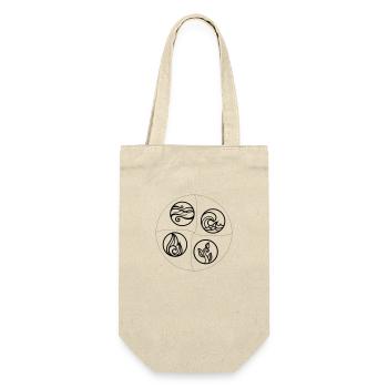 4 Elemente - Geschenkbeutel für Flaschen - Natur - Vorne