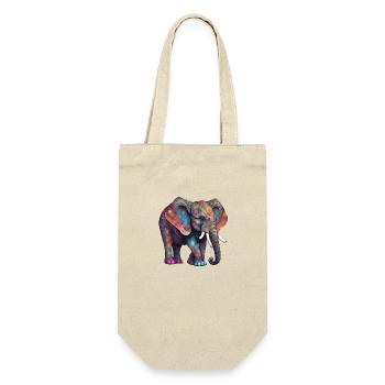 magic elephant - Geschenkbeutel für Flaschen - Natur - Vorne