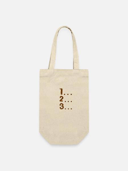 ich zähle bis drei - Geschenkbeutel für Flaschen - Natur