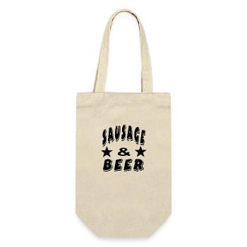 Bier - Geschenkbeutel für Flaschen - Natur - Vorne