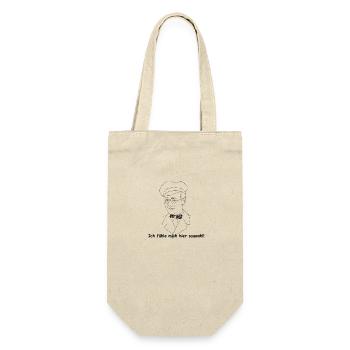 Zitat ,,Ich fühle mich hier sauwohl!" - Geschenkbeutel für Flaschen - Natur - Vorne