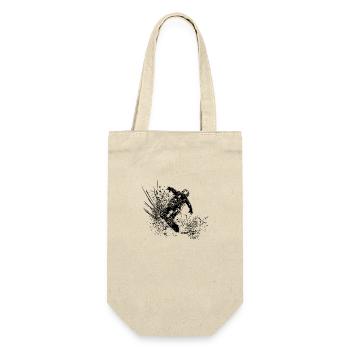 Snowboarding Jump Style Cooler Snowboard Move - Geschenkbeutel für Flaschen - Natur - Vorne