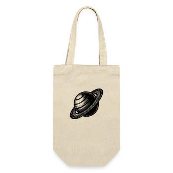 Ringed planet Saturn with ring system in the solar system - Gift Bag for Bottles - nature - Front