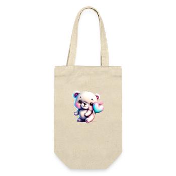 Little Love Bear - Gift Bag for Bottles - nature - Front