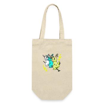 Rabbit Travel Broom Flight Environmental Protection Eco Climate Change - Gift Bag for Bottles - nature - Front