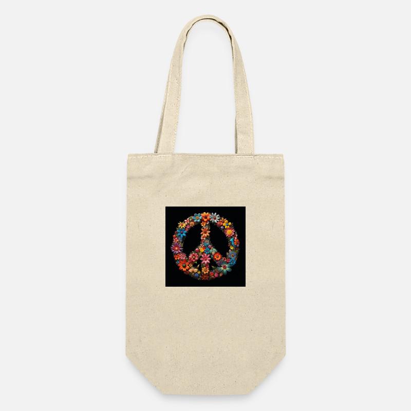 Peace - Geschenkbeutel für Flaschen - Natur